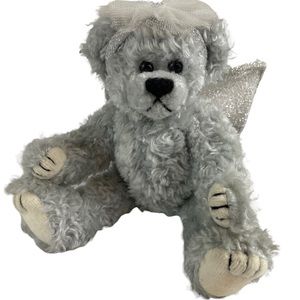 Vintage 1993 Sterling Angel Bear Metallic Wings Posable TY Attic Treasures Plush